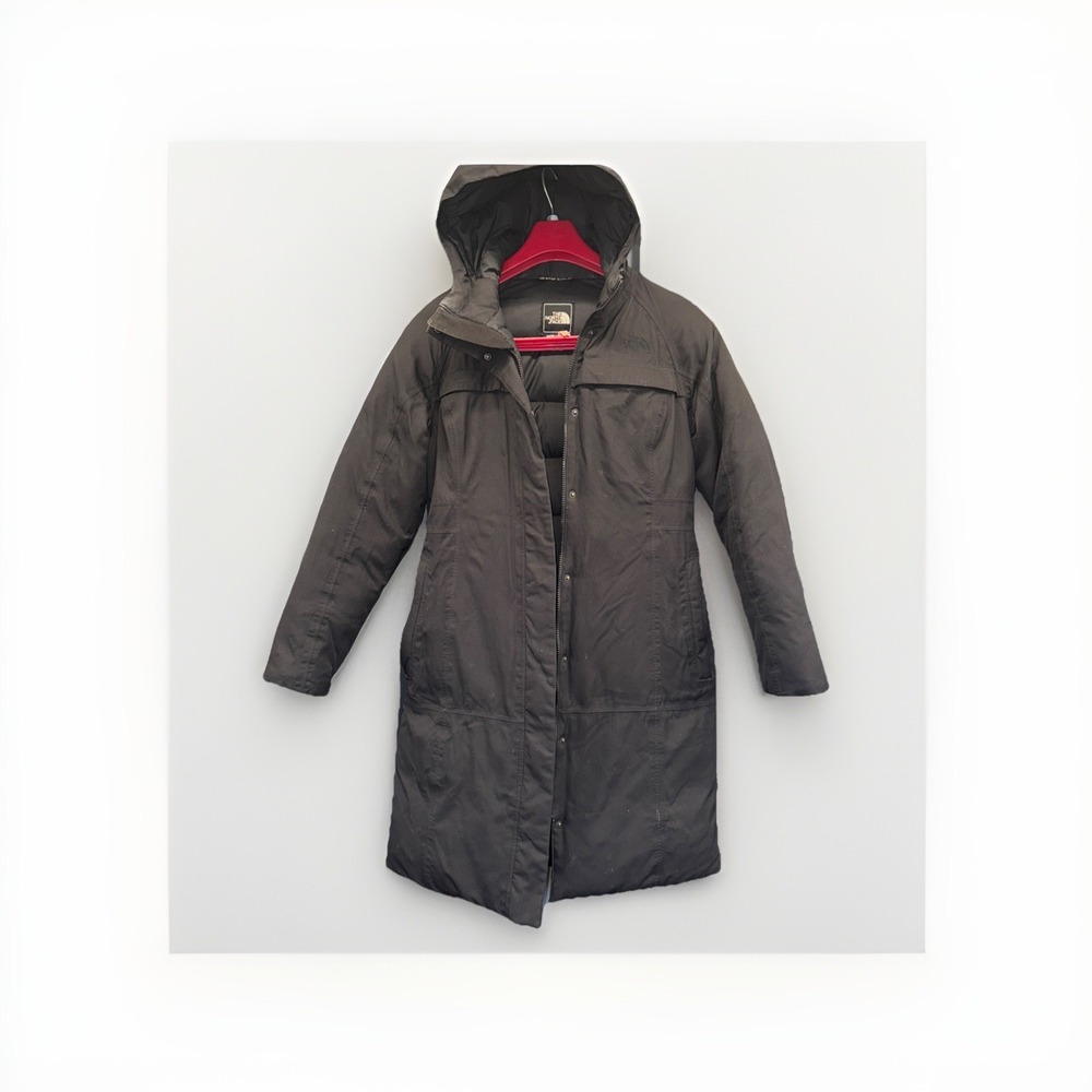 The North Face Women's Arctic Hyvent Parka Goose Down Long Coat Hood Black S‎